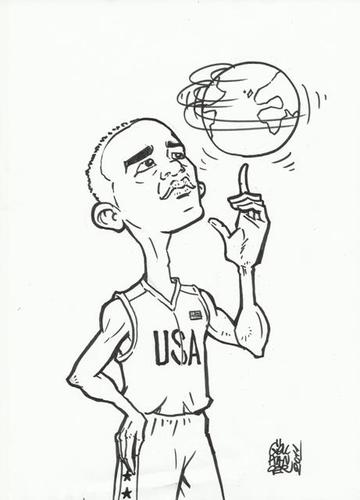 Cartoon: obama (medium) by gereksiztarama tagged obama