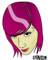 Cartoon: Sally (small) by Error Post Mort tagged sally,vector,pink,hair