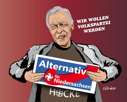 Cartoon: AfD-Mann Hampel (medium) by ESchröder tagged björn,höcke,afd,fraktionsvorsitzender,landtag,thüringen,rechtspopulist,rechtskonservativ,wahlkampf,deutschland,nationalpopulist,holocaust,leugnen,denkmal,der,schande,rechtspopulisten,landeschef,niedersachsen,armin,paul,hampel,bundesvorstandsmitglied,volkspartei,höckes,parteiausschluß,machtkampf,petry