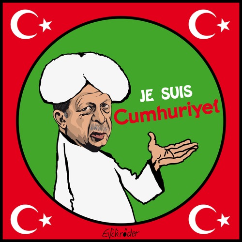 Cartoon: Erdogans Pressefreiheit (medium) by ESchröder tagged türkei,erdogan,zeitung,cumhuriyet,abdruck,von,karikaturen,charlie,hebdo,verhaftung,journalisten,gefängnisstrafe,mohamed,beleidigung,satire,pressefreiheit