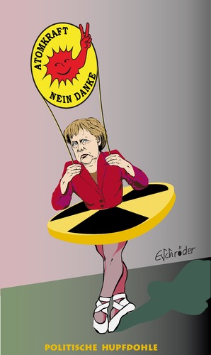 Cartoon: Politische Hupfdohle (medium) by ESchröder tagged atompolitik,merkel,atomkraft,nein,danke,energiewende,atomlobby,alternativen,energie