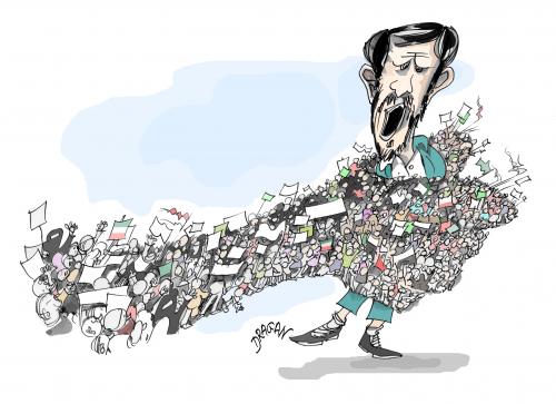 Cartoon: Mahmoud Ahmadinejad (medium) by Dragan tagged mahmoud,ahmadinejad,election,iran