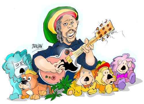 Cartoon: Bob Marley (medium) by Dragan tagged bob,marley