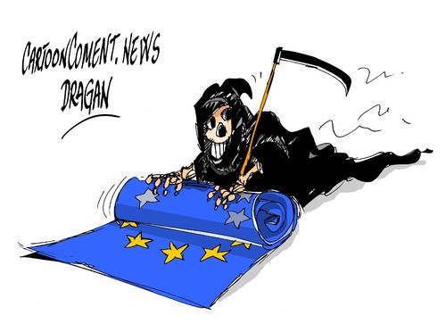 Cartoon: Bruselas-terror (medium) by Dragan tagged cartoon,politics,atentado,isis,terror,bruselas