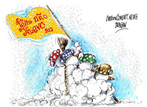 Cartoon: Feliz ano nuevo 2013 (medium) by Dragan tagged feliz,ano,nuevo,2013,cartoon