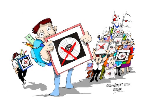 Cartoon: Florida- protestas (medium) by Dragan tagged florida,protestas,eeuu