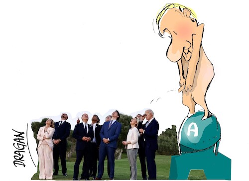 Cartoon: G-7-Vladimir Putin (medium) by Dragan tagged vladimir,putin,ukrania,italia