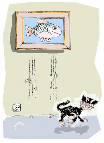 Cartoon: gato (medium) by Dragan tagged gato