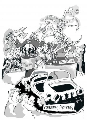 Cartoon: GM cricis (medium) by Dragan tagged gm,automobil,industri,cricis