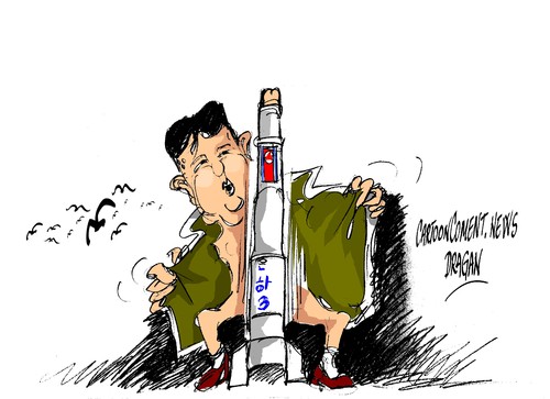 Cartoon: Kim Jong-un (medium) by Dragan tagged kim,jong,un,seul,korea,del,norte,pyongyang,politics,cartoon