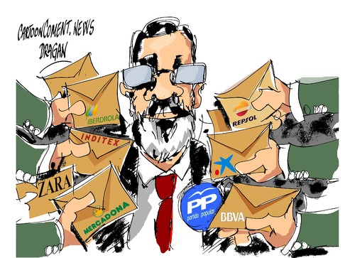 Cartoon: Mariano Rajoy-apoyo unanime (medium) by Dragan tagged mariano,rajoy,apoyo,unanime