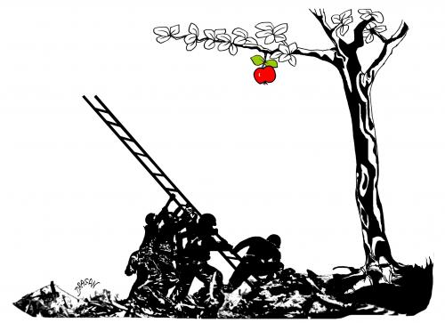 Cartoon: obstgarten (medium) by Dragan tagged obstgarten