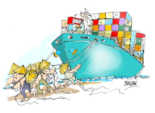 Cartoon: OTAN-China (medium) by Dragan tagged otan,china