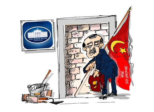 Cartoon: Recep Tayyip Erdogan (medium) by Dragan tagged recep,tayyip,erdogan,turcia,eeuu,barack,obama,politics,cartoon