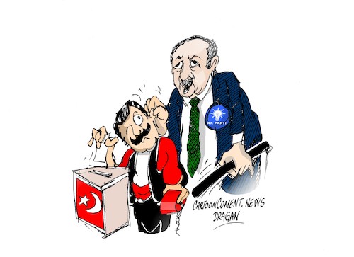 Cartoon: Recep Tayyip Erdogan (medium) by Dragan tagged erdogan,turquia,elecciones