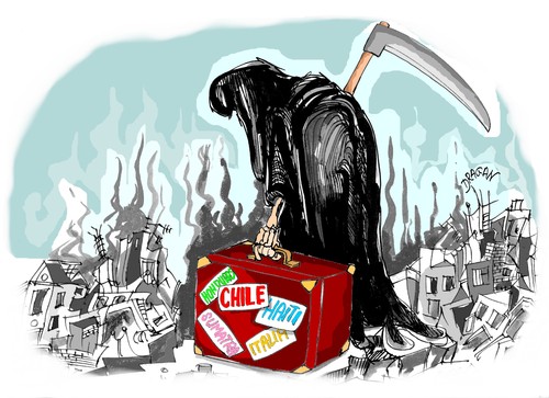 Cartoon: Terremoto en Chile (medium) by Dragan tagged terremoto,en,chile