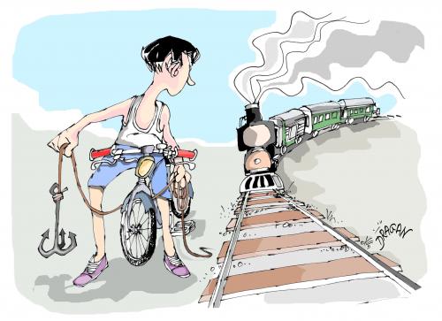 Cartoon: TREN (medium) by Dragan tagged tren