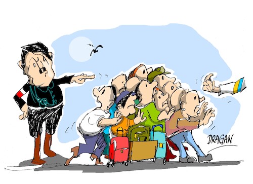 Cartoon: Ucrania-presion (medium) by Dragan tagged ucrania,ukraina,polonia