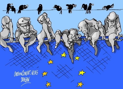 Cartoon: UE-crisis migratoria (medium) by Dragan tagged ue,union,europea,crisis,migratoria,mediteraneo,politics,cartoon