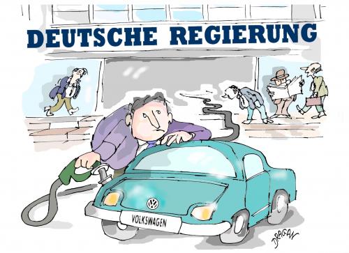Cartoon: VOLKSWAGEN (medium) by Dragan tagged automobilindustrial,krisis,volkswagen