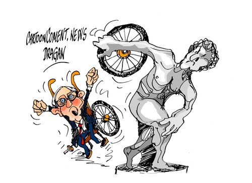 Cartoon: Wolfgang Schäuble- Grecia (medium) by Dragan tagged cartoon,politics,grecia,alemania,schäuble,wolfgang