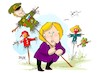Cartoon: Angela Merkel-Rusia (small) by Dragan tagged angela,merkel,rusia