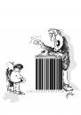Cartoon: bar code 18 (small) by Dragan tagged bar code