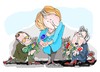 Cartoon: coalicion (small) by Dragan tagged angela merkel guido westerwelle frank waltersteinmeier spd cdu fdp elecsiones politics