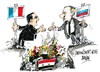 Cartoon: Francois Hollande Vladimir Putin (small) by Dragan tagged francois,hollande,vladimir,putin,siria,francia,rusia,cartoon,politic