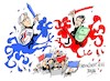 Cartoon: Macron y Le Pen (small) by Dragan tagged macron,le,pen,francia,elecciones