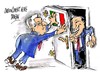 Cartoon: Monti-Berlusconi-regreso (small) by Dragan tagged mario,monti,silvio,berlusconi,regreso,elecciones,politics,cartoon
