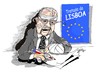 Cartoon: Vaclav Klaus (small) by Dragan tagged vaclav klaus republica checa union europea tratado de lisboa politics