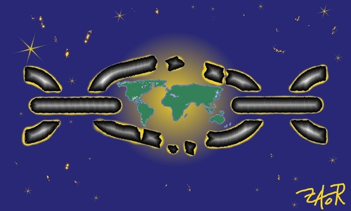 Cartoon: broken chain (medium) by johnxag tagged environment,problem,earth,johnxag