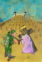 Cartoon: happy easter (medium) by johnxag tagged crusifixion,cross,jesus,soldier,easter