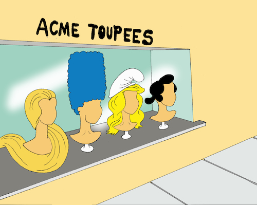 Cartoon: Acme Toupees... (medium) by berk-olgun tagged acme,toupees
