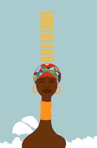 Cartoon: African Woman Illustration... (medium) by berk-olgun tagged african,woman,illustration