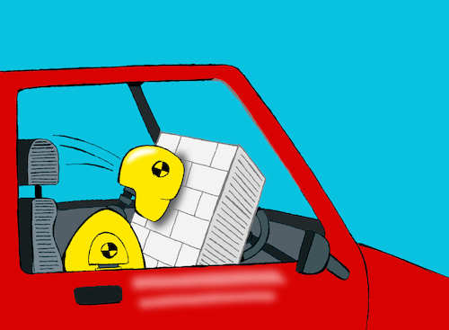 Cartoon: Airbag... (medium) by berk-olgun tagged airbag
