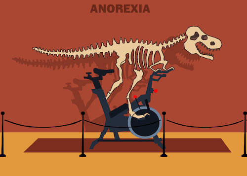 Cartoon: Anorexia... (medium) by berk-olgun tagged anorexia