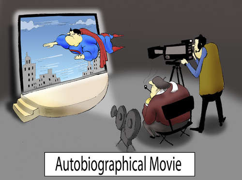Cartoon: Autobiographical Movie... (medium) by berk-olgun tagged movie