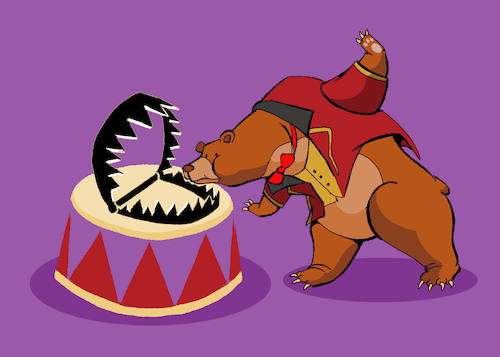 Cartoon: Bear Trap... (medium) by berk-olgun tagged bear,trap