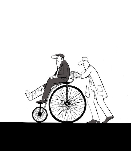 Cartoon: Bicycle Accident... (medium) by berk-olgun tagged bicycle,accident