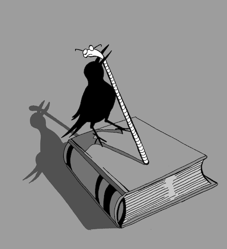 Cartoon: Bookworm... (medium) by berk-olgun tagged bookworm