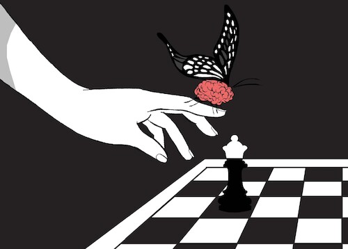 Cartoon: Brain Butterfly... (medium) by berk-olgun tagged brain,butterfly