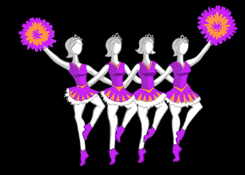 Cartoon: Cheerleaders... (medium) by berk-olgun tagged cheerleaders
