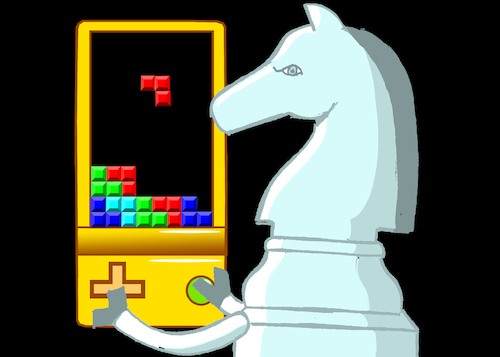 Cartoon: Chess Horse... (medium) by berk-olgun tagged chess,horse