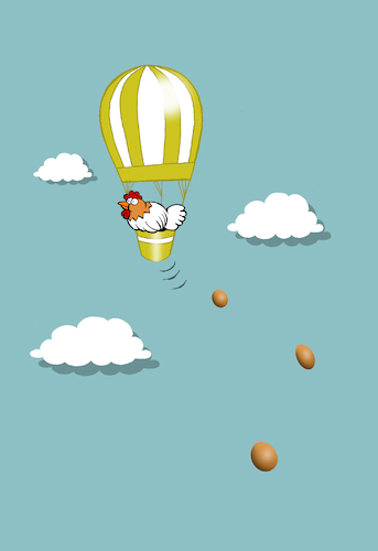 Cartoon: Chicken Balloon... (medium) by berk-olgun tagged chicken,balloon