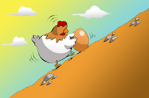 Cartoon: Chicken Sisyphus... (medium) by berk-olgun tagged chicken,sisyphus