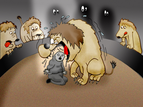 Cartoon: Circus of the Lions.. (medium) by berk-olgun tagged circus,of,the,lions
