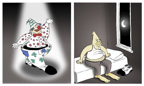Cartoon: CLOWN... (medium) by berk-olgun tagged clown