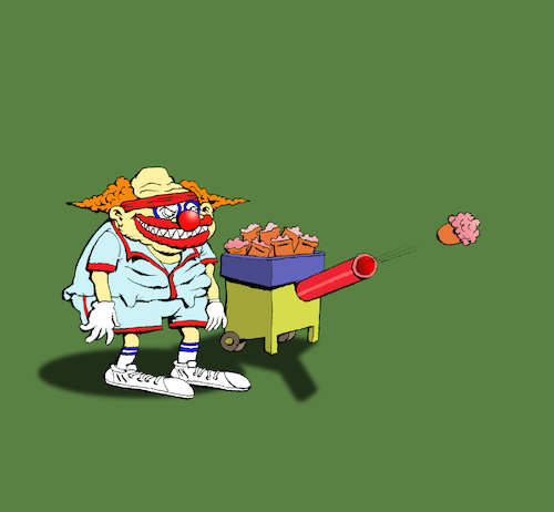 Cartoon: Clown Tennis... (medium) by berk-olgun tagged clown,tennis